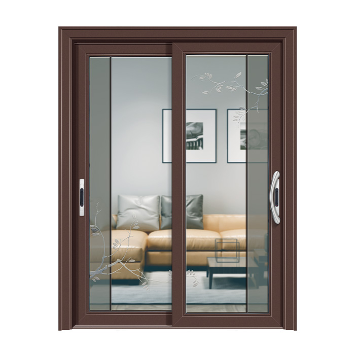 Patio Door Frame Fire Rated Door Aluminum Sliding Door with Handle