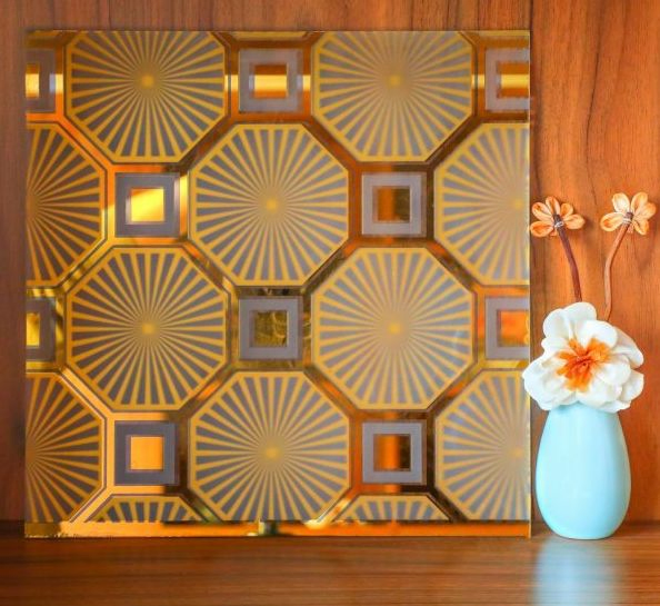Acid Glass Ice Flower Glass Decorative Glass for Home Decoration