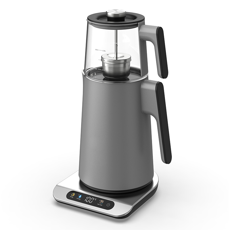 2.7L Glass Cold Kettles Water Kettle Electric New Tea -Coffee Maker Glass Teapot 2 In1 with Tray Set