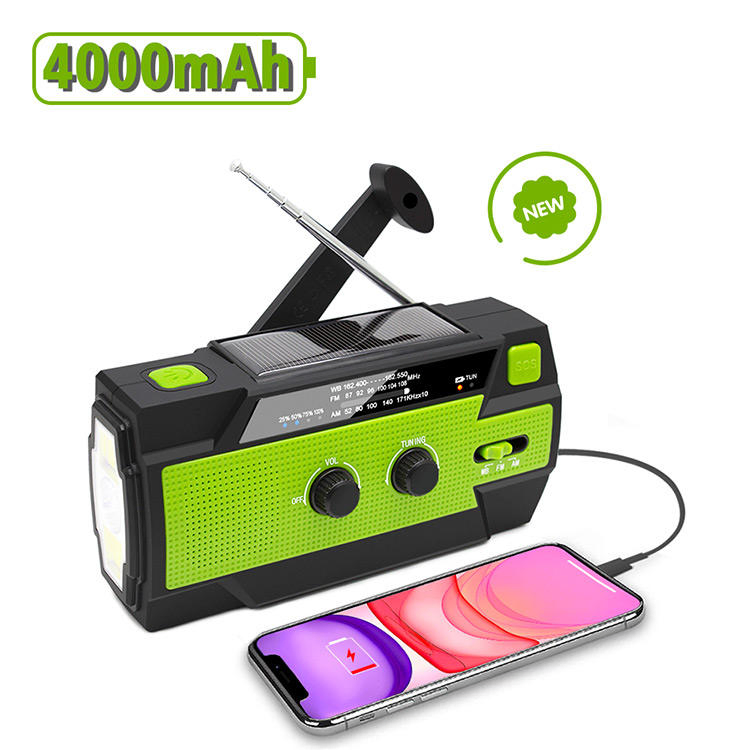 Солнечное радио-фонарь с ручной зарядкой и Power Bank