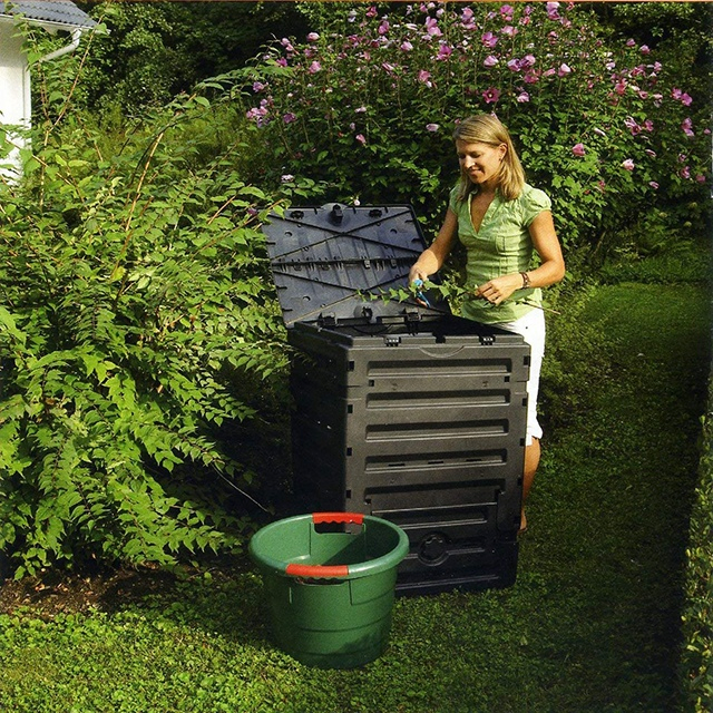 300L Plastic Compost Bin Backyard Composting, Garden 80-Gallon (300L) Composting
