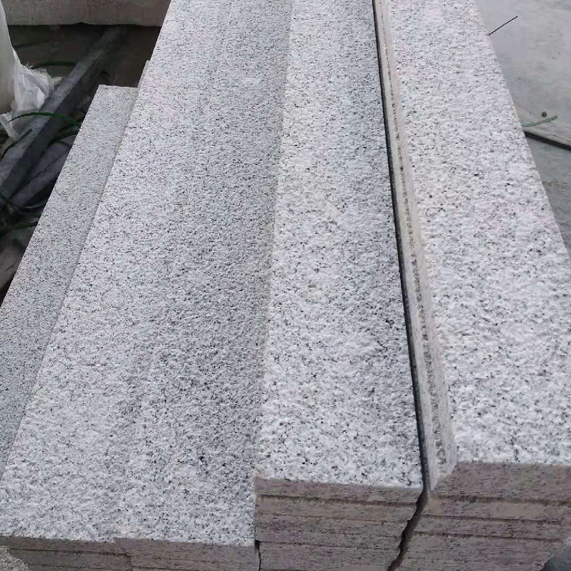 G603 Light Grey/White Granite Stone Bushhammered Steps/Risers for Path/Walkway/Garden/Outdoor Decorations