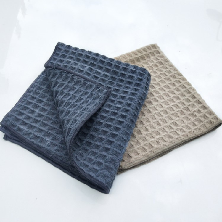 Absorbent Microfiber Waffle Cleaning Towel for Kitchen or Car Clening