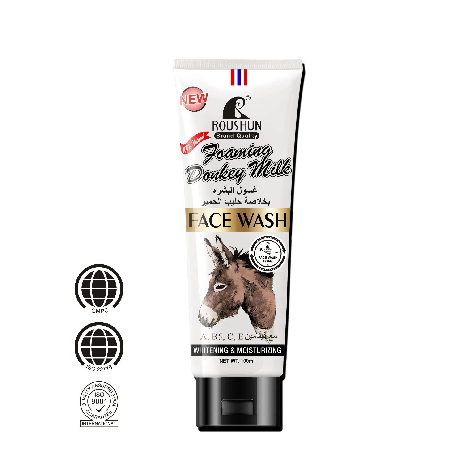 Donkey Milk Face Wash Facial Cleanser Anti Acne Cleanser Skin Care Cosmetics Roushun