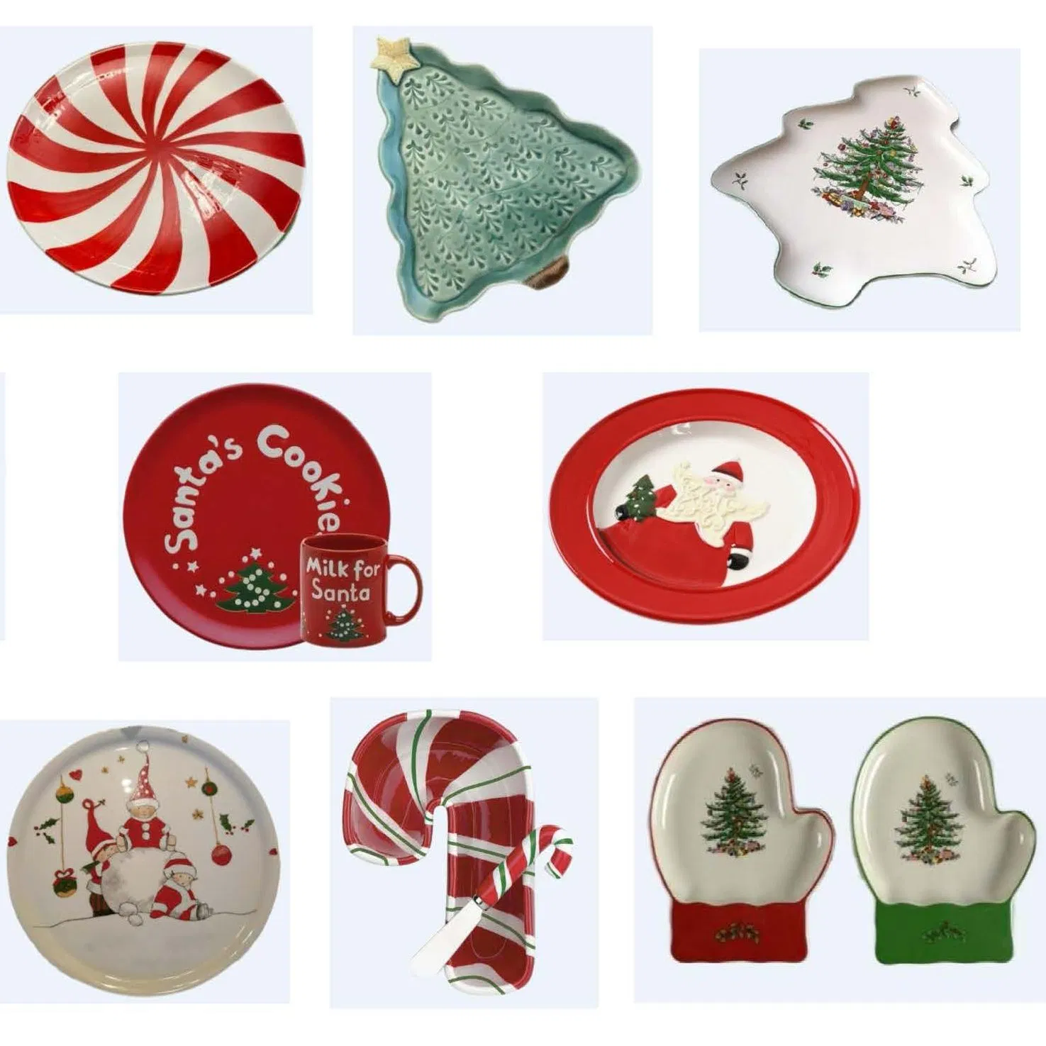 Cute 3D Custom Christmas Themed Mugs and Plates