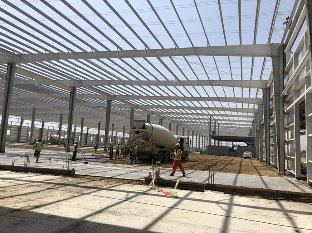 H Column Steel Construction Prefab Structural Building for Warehouse