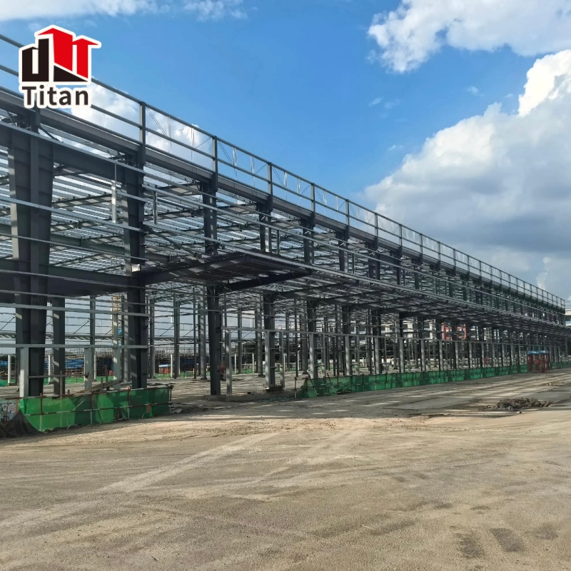 Large Span Sports Stadium Gym Hall Prefab Steel Structure