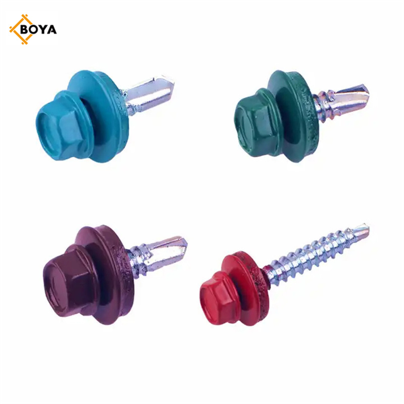 Metal Galvanized Hexagonal Hex Head Self Drilling Screw with Rubber Washer
