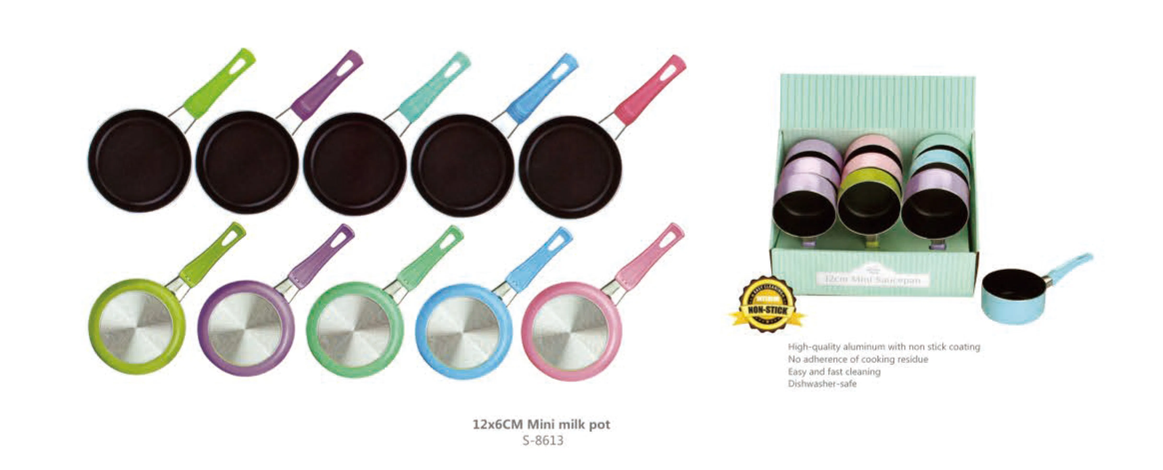 Spiral Bottom Mini Cooking Set 12cm Nonstick Mini Pot