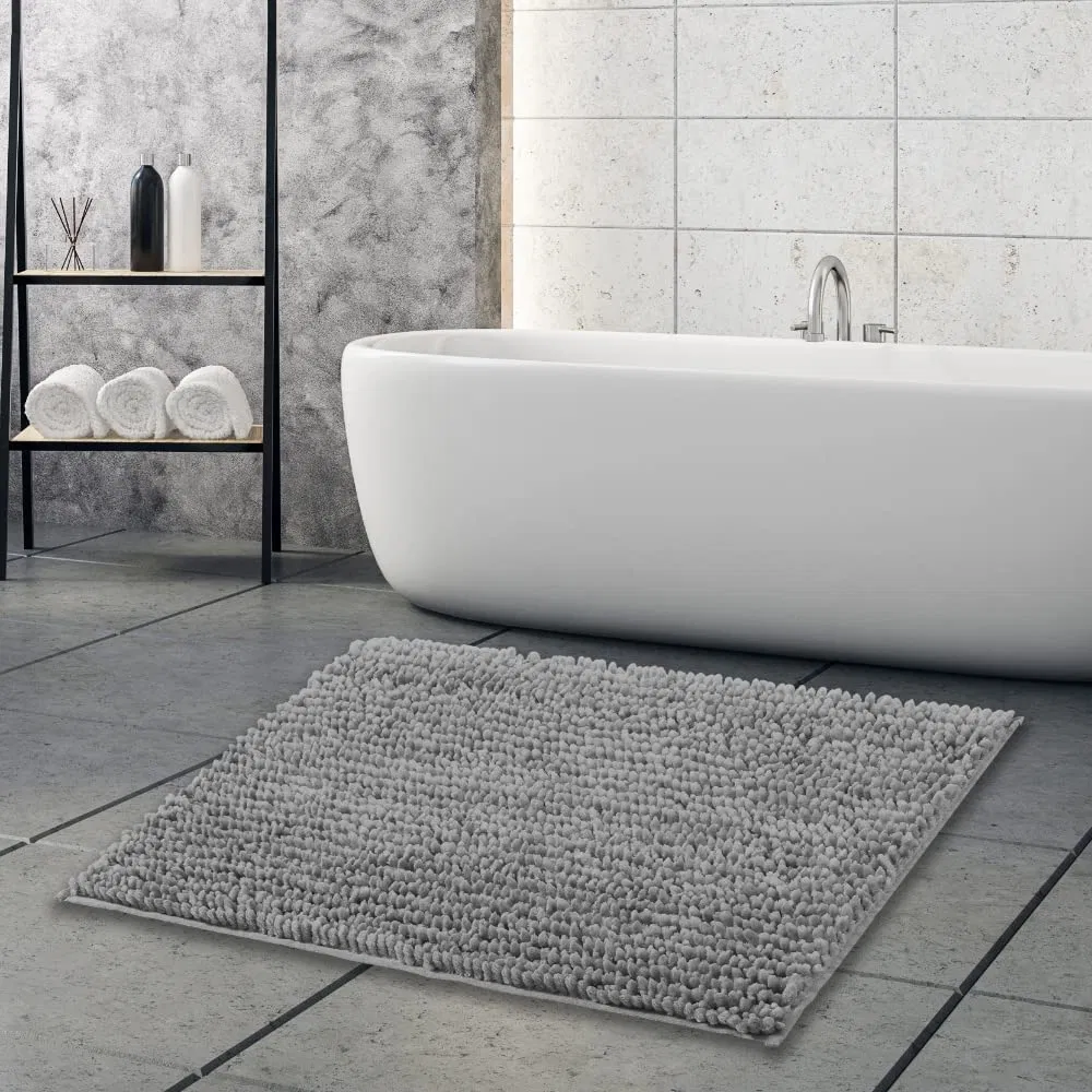 Non-Slip Machine Washable Perfect Chenille Bath Mat