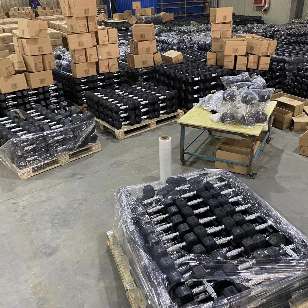 Гантели чугунные шестигранные набор 5-50 кг для дома