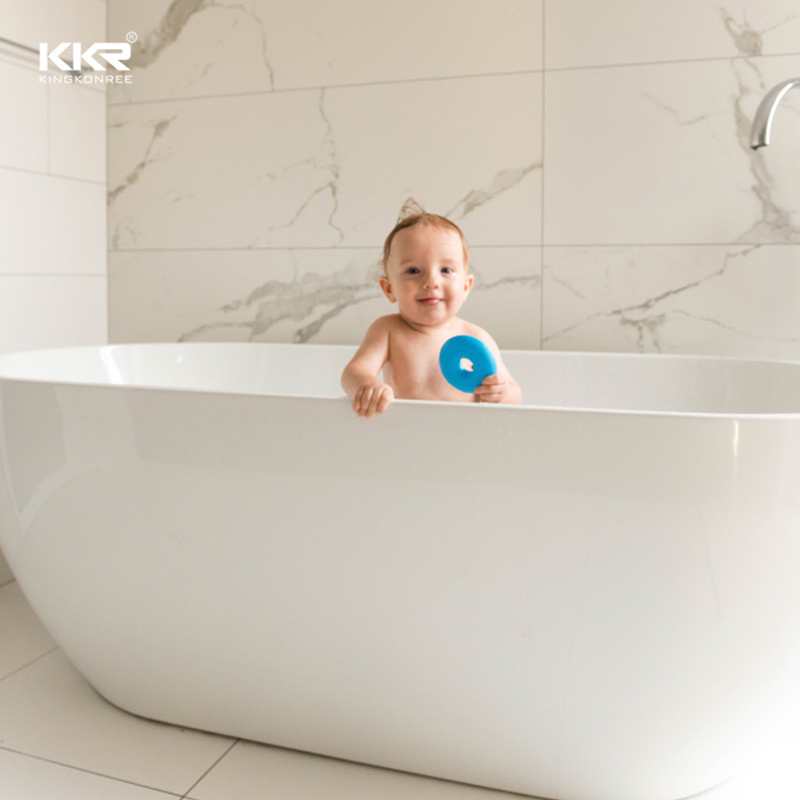 Stone Marble Bathroom Shower Solid Surface Freestanding Bathtub (KKR-200312-5)