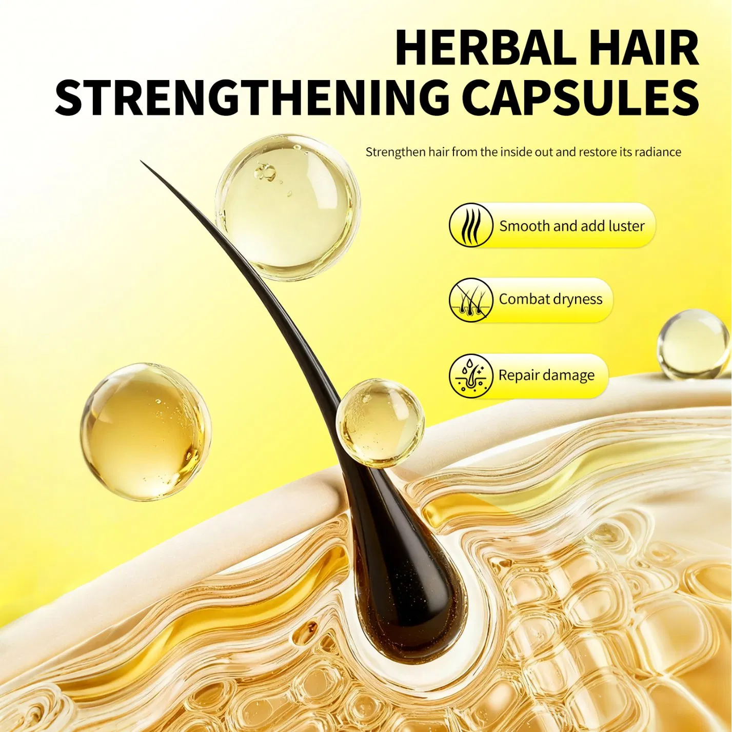 Sevich 30PCS Men's Care Capsule Factory Wholesale Repair Damaged Vitamin Hair&Beard Essential Capsule