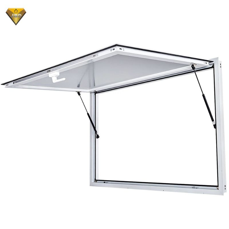 Design Aluminum Awning Windows for Philippines Used with Screen Small Glass Curtain Wall Awning Windows for Sale