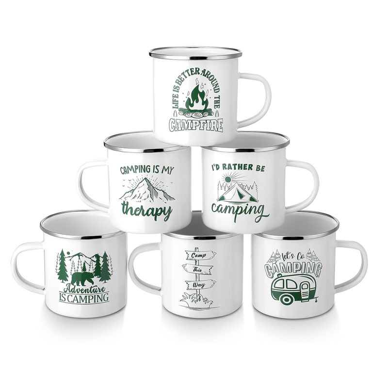 Camping Gifts Enamel Mug for Drinking Outdoor Couples Anniversary Wedding