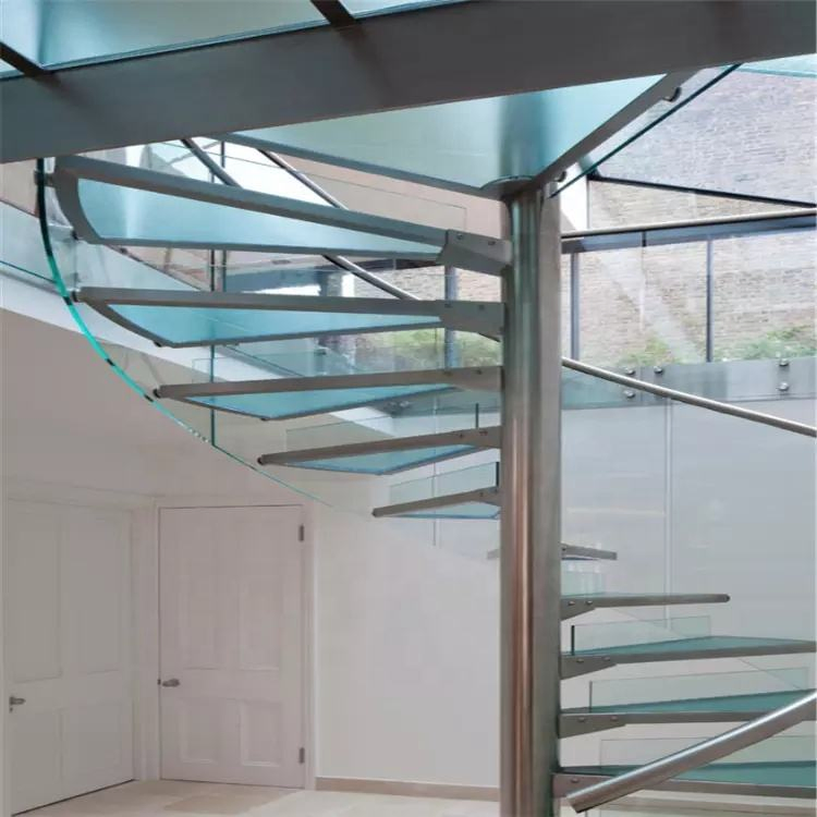 Cbmmart Arc Stylish Outdoor Galvanized Steel Metal Wrought Iron Spiral Stairs