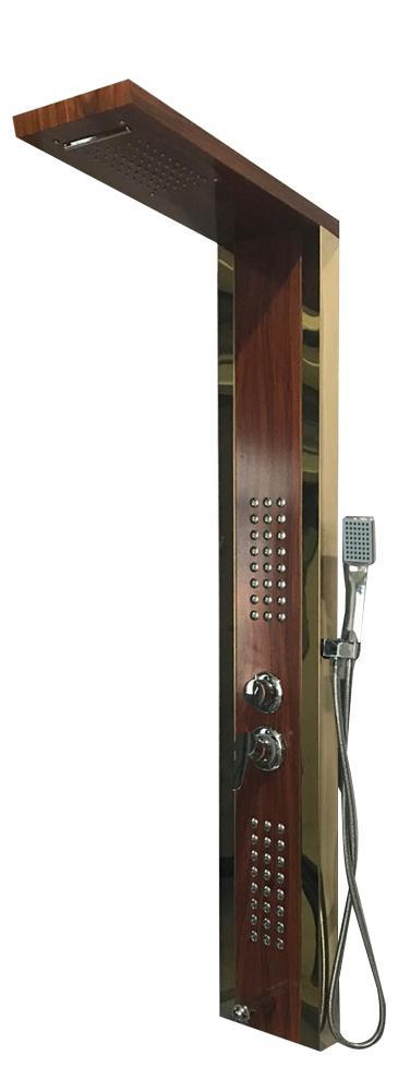 Luxury New Design Multifunctional Massage with LED Display Gold Shower Panel