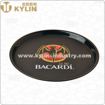 Wholesale Round Anti Slip Serving Plastic Tray for Bar Hotel Restaurant Use