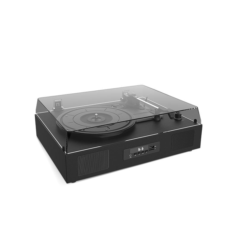 Блютуз-колонка в чемодане с проигрывателем винила