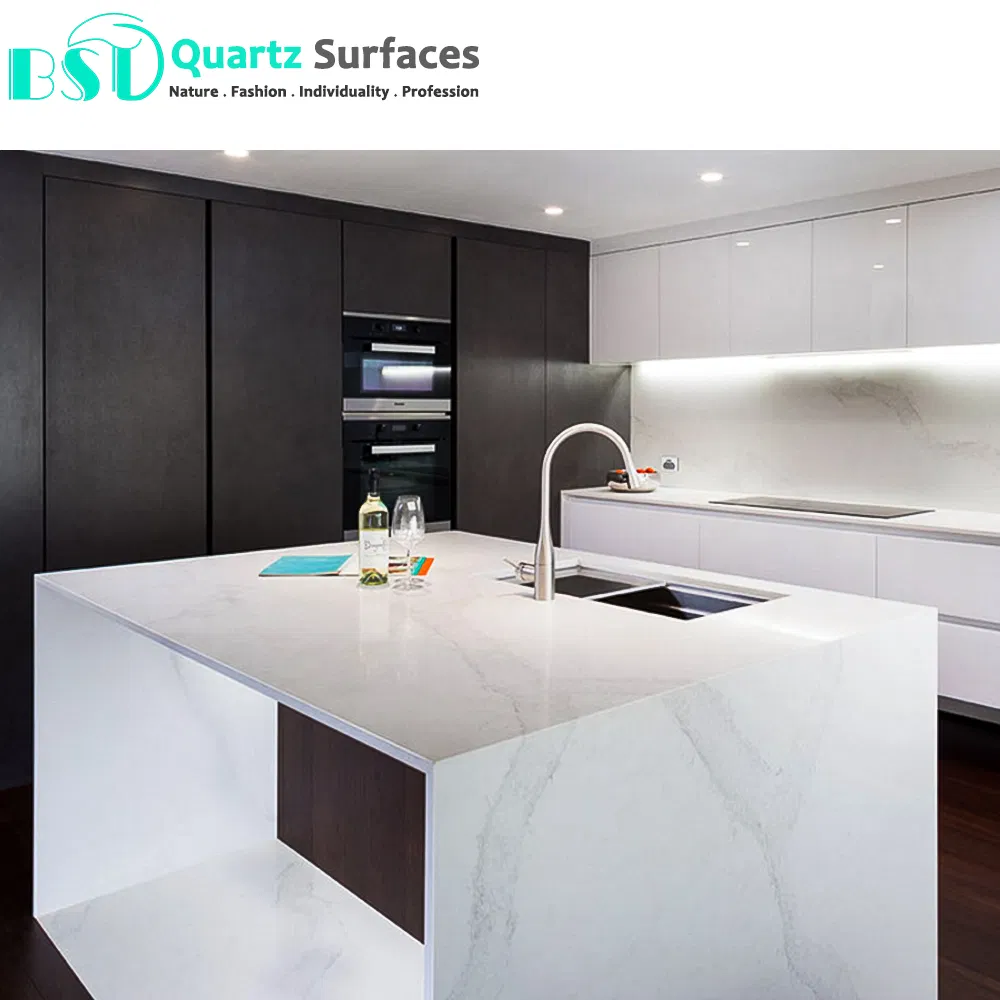 Non-Silica Calacatta Quartz Zero-Silica Engineered Stone for Modern Kitchens
