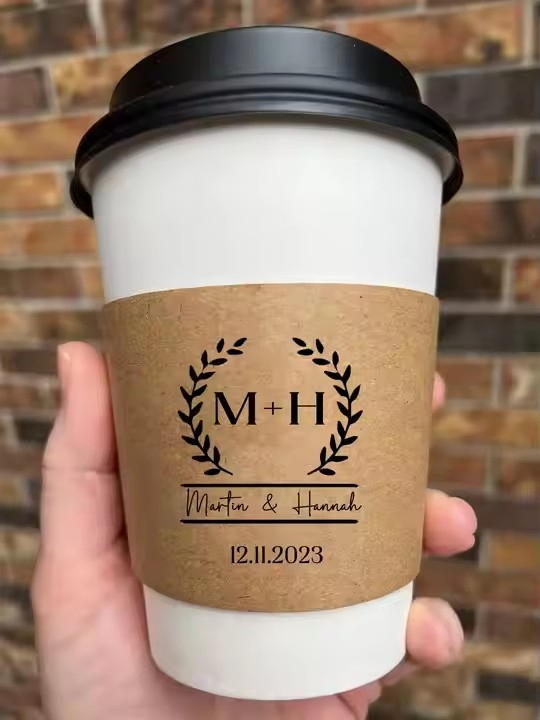 Custom Logo Corrugated Paper Coffee Sleeve for Reusable and Disposable Cups