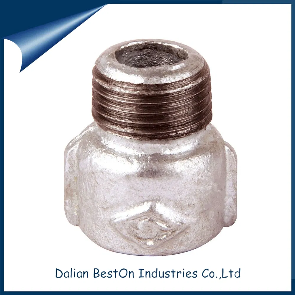 En10242 Galvanized Threaded Malleable Cast-Iron Pipe Fittings for HVAC Water Loops