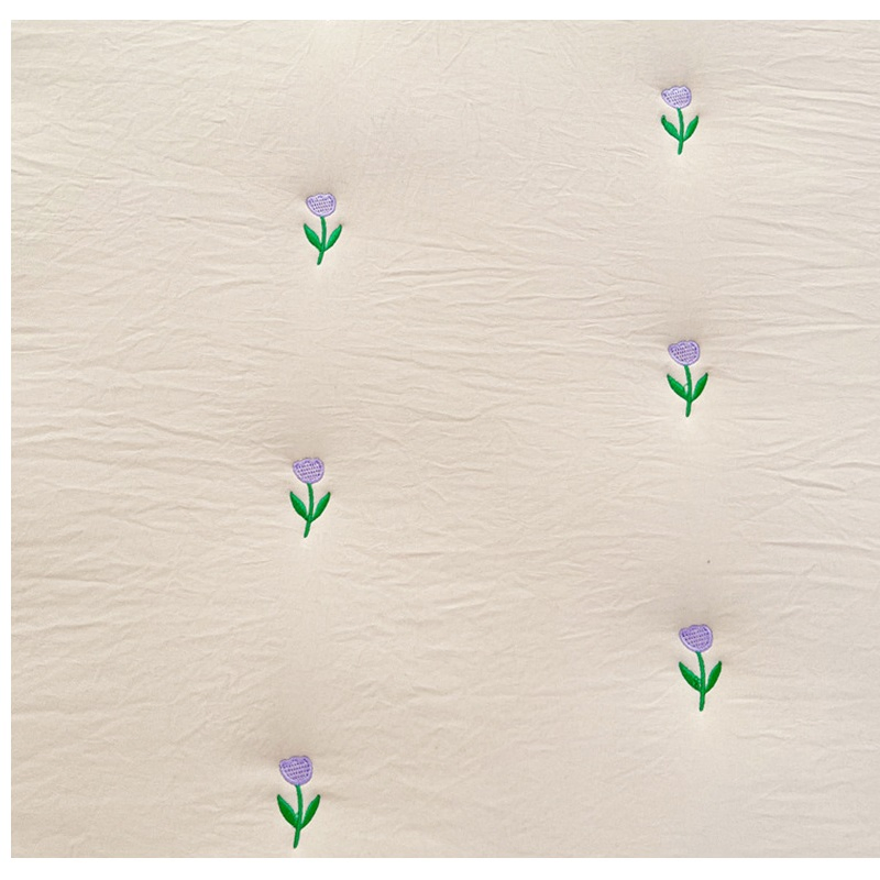 Per-Wash Treated Soft Microfiber Quilting and Embroidering Mattress Protector Cover Fitted Sheet