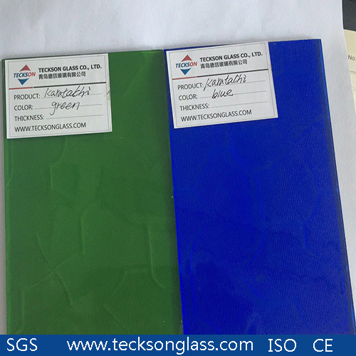 3-8mm Bronze Diamond /Nashiji Patterned Figured Sheet Glass for Building