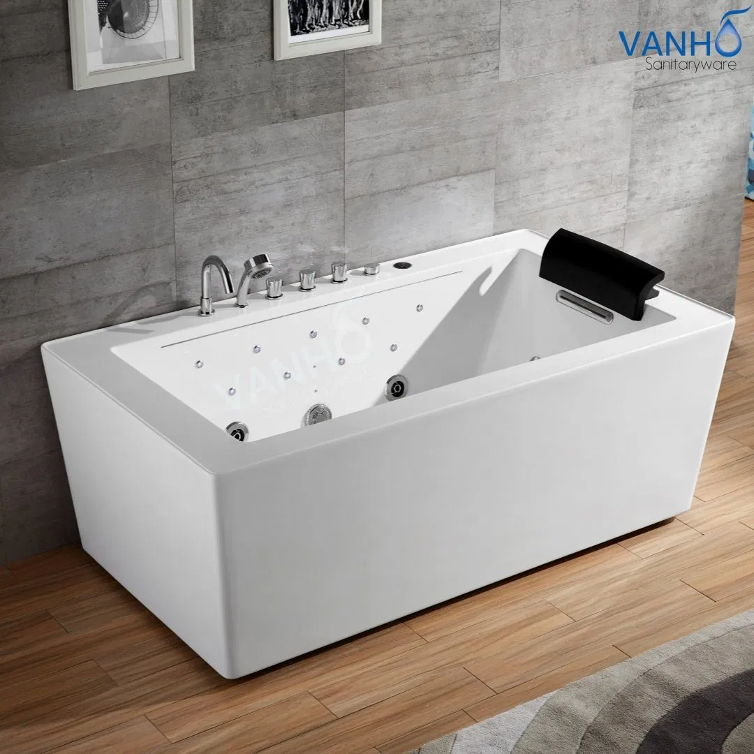 New Popular Style Water Massage, Digital Control Panel Acrylic Freestanding Massage Bathtub
