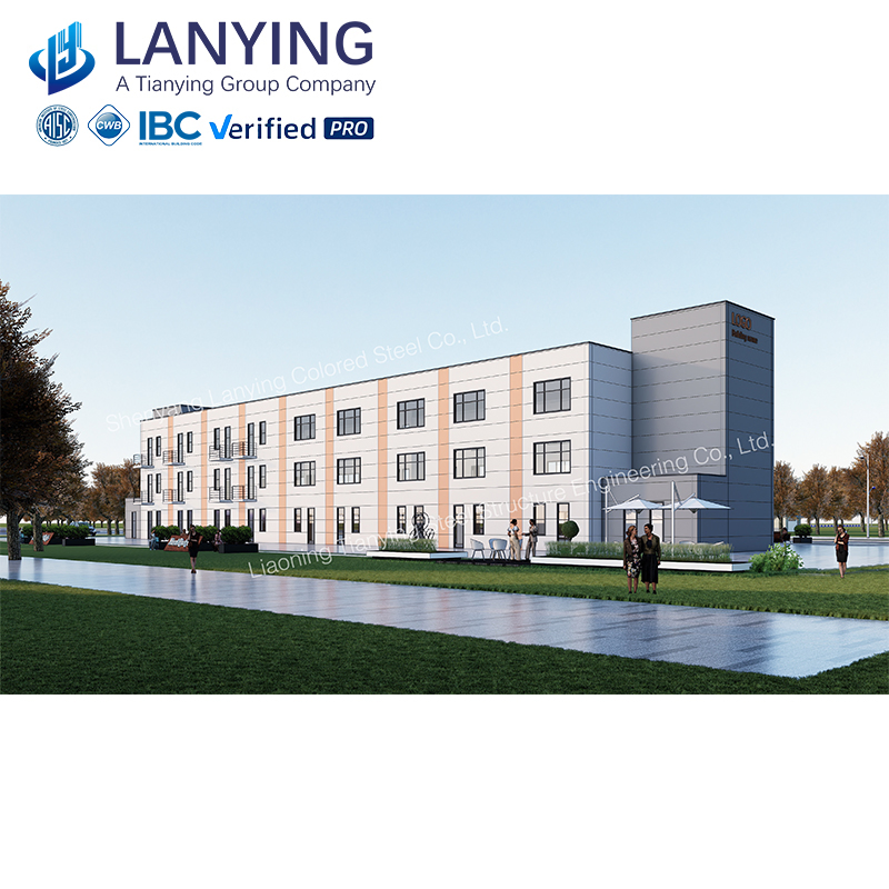 China's Modern Prefabricated Steel Office Building/Hotel/School with Installation Guide Complete Solution