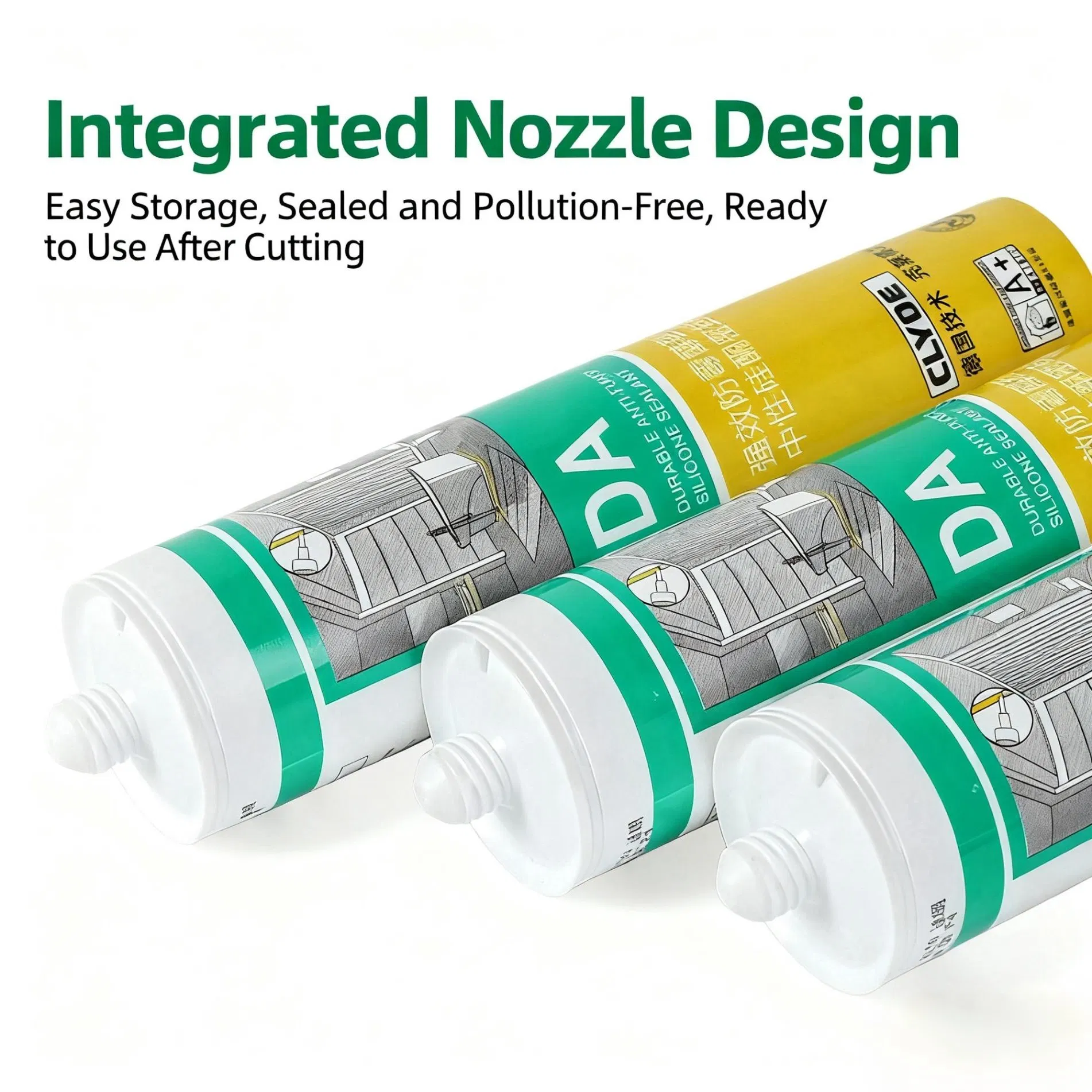 Kitchen and Bathroom Edge Construction Sealant Waterproof Mildew Proof Fast Cured Glass Glue Neutral Silicone Sealant