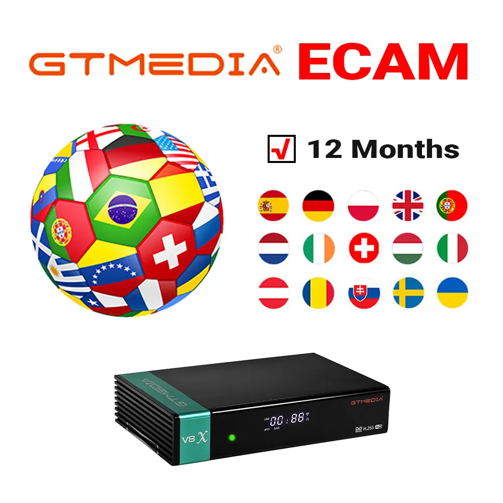 Gtmedia Ecam Code 12 Months for Gtmedia V8X V9 Prime V7 S5X