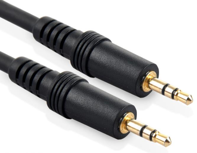 AUX-кабель 3.5 мм с позолотой для колонок и аудио