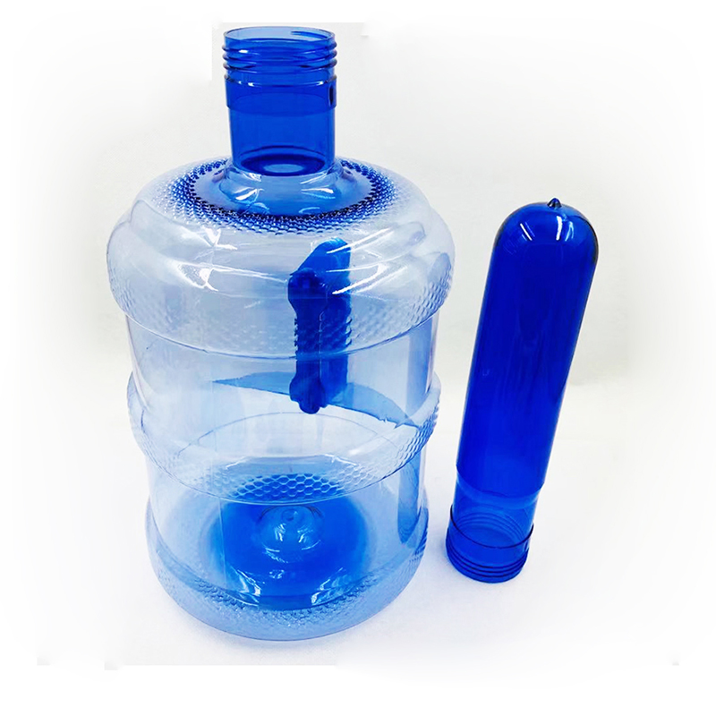 High-Quality Blue Transparent 5-Gallon Pet Preforms From China (20L/700g/730g) , Suitable for Water Bucket Production.