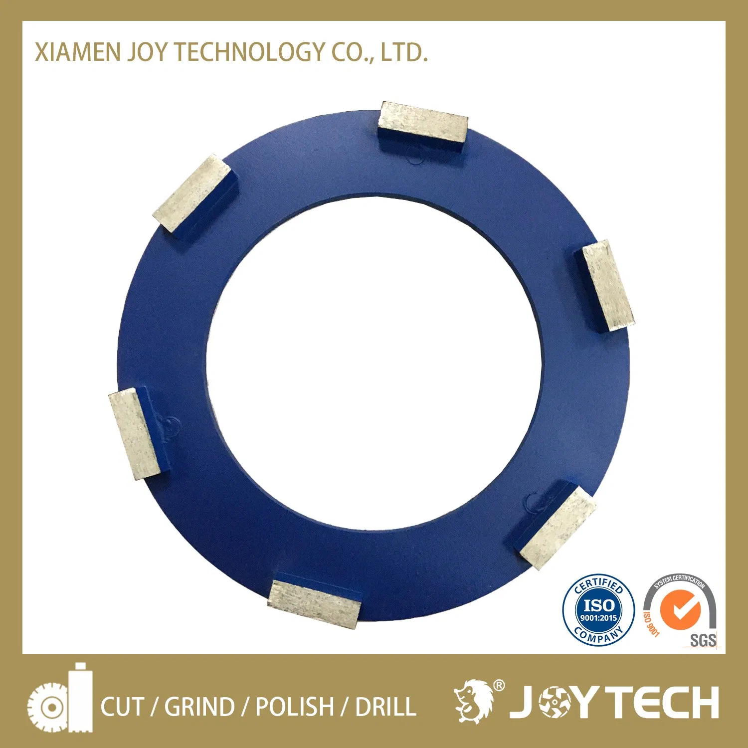 Алмазный шлифовальный круг PCD для бетона, 2 сегмента