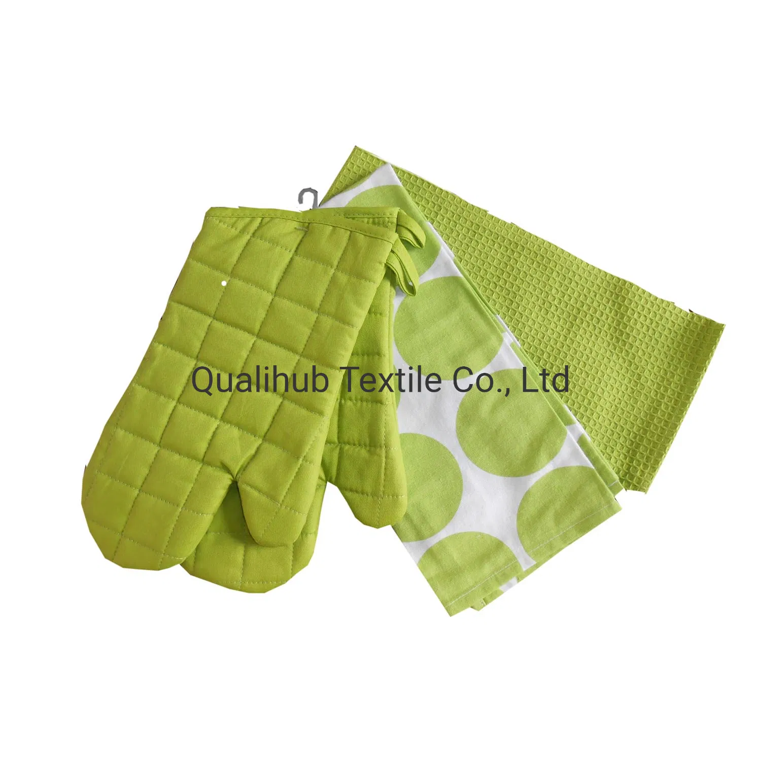 Cotton Oven Glove and Kitchen Towels Set