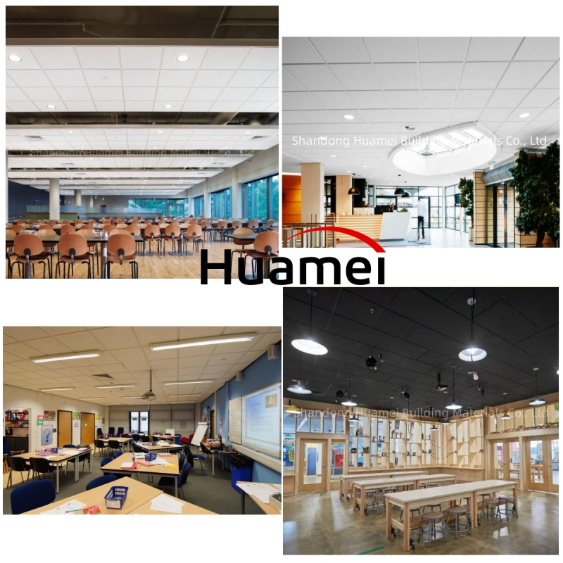 Decorative Interior Acoustic Ceiling Tiles Fiberglass Sound Absorbing Ceiling Panels