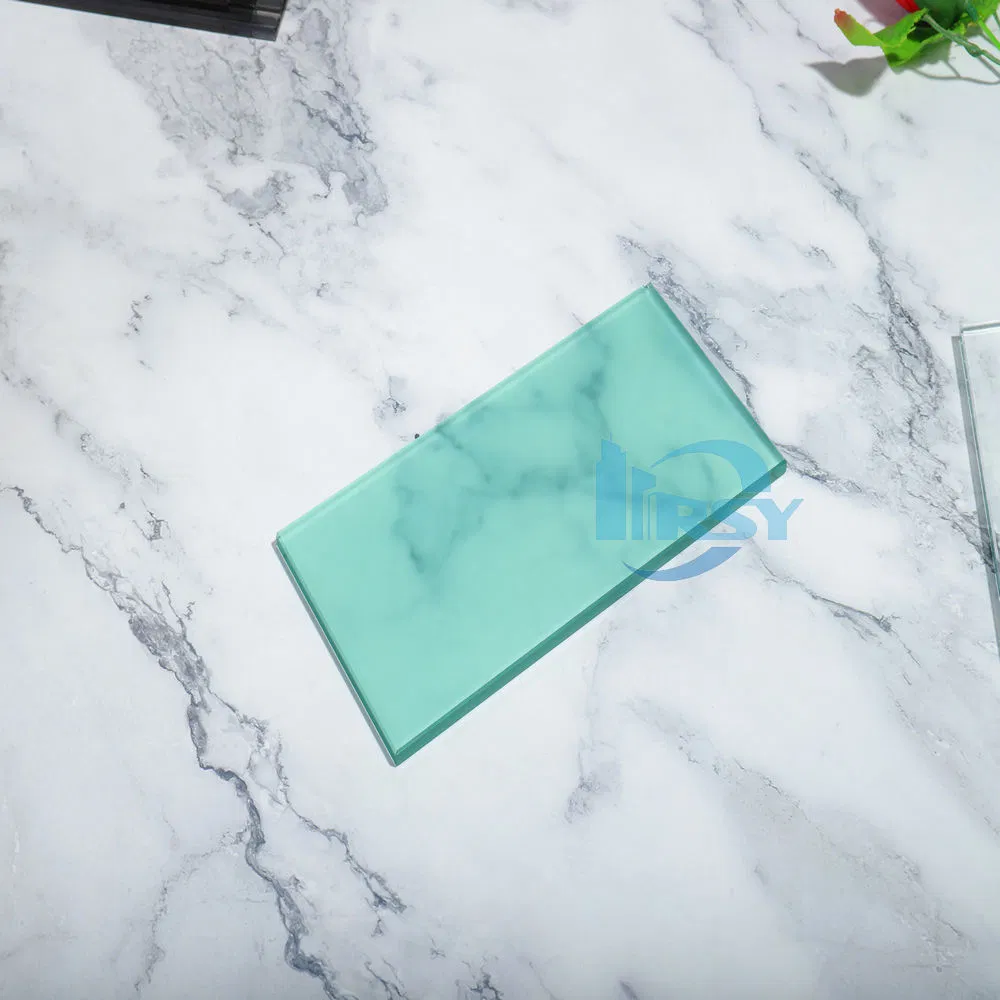 Factory Price Green Frosted Acid Etched Glass for Building