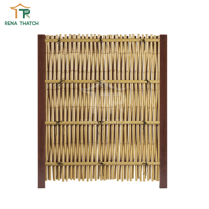 Hot Sale Cheap Tiki Bar Artificial Bamboo Fencing Synthetic Bamboo Cladding Plastic Bamboo Screen PVC Bamboo Fence Screening