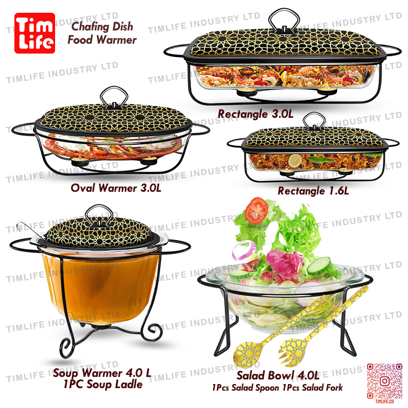 Buffet Chafing Dish Food Warmer Serving Set Buffet Set Chauffe Plat Serving Gold Chafing Dish