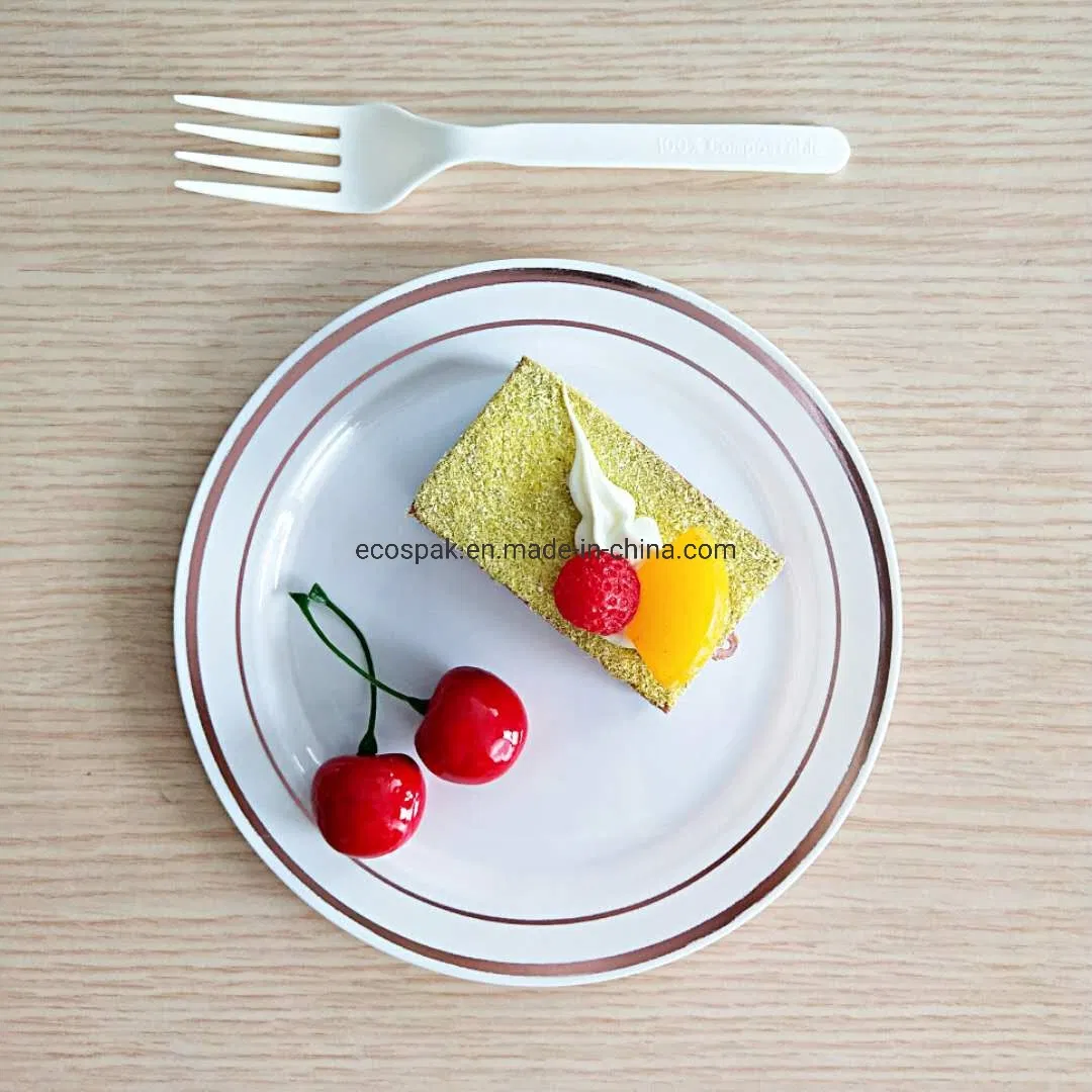 Eco Friendly Compostable Dinnerware Kitchen Utensils Biodegradable Tablewares Plastic Cutlery Fork