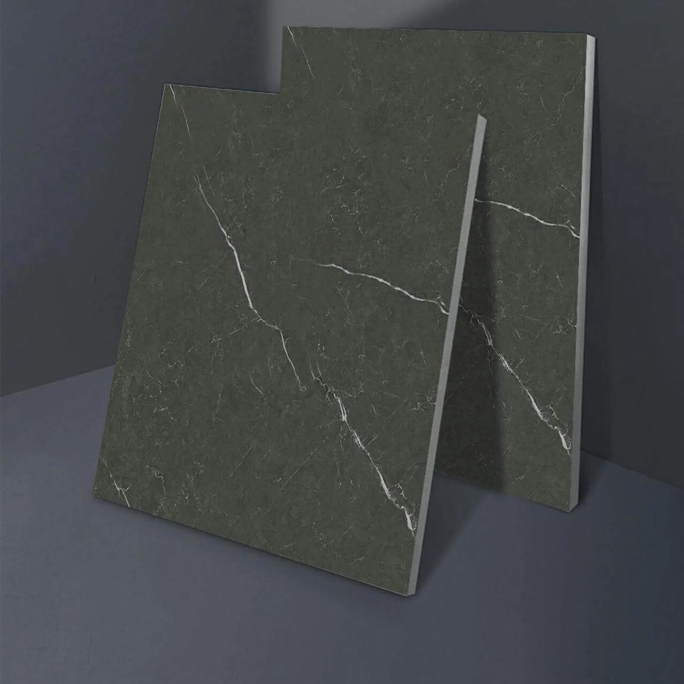 32*32" Matt Surface Deep Grey Porcelain Floor Tiles for Hotel Lobby, Bathroom, Living Room