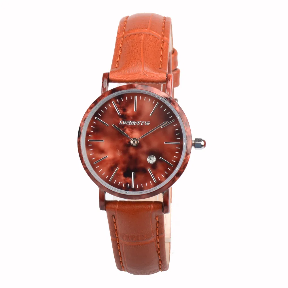 Watch Factory From China Marble Wristwatch with Japan GM15 Movement Genuine Leather Strap for Women Luxury Watches Ladies Gshock