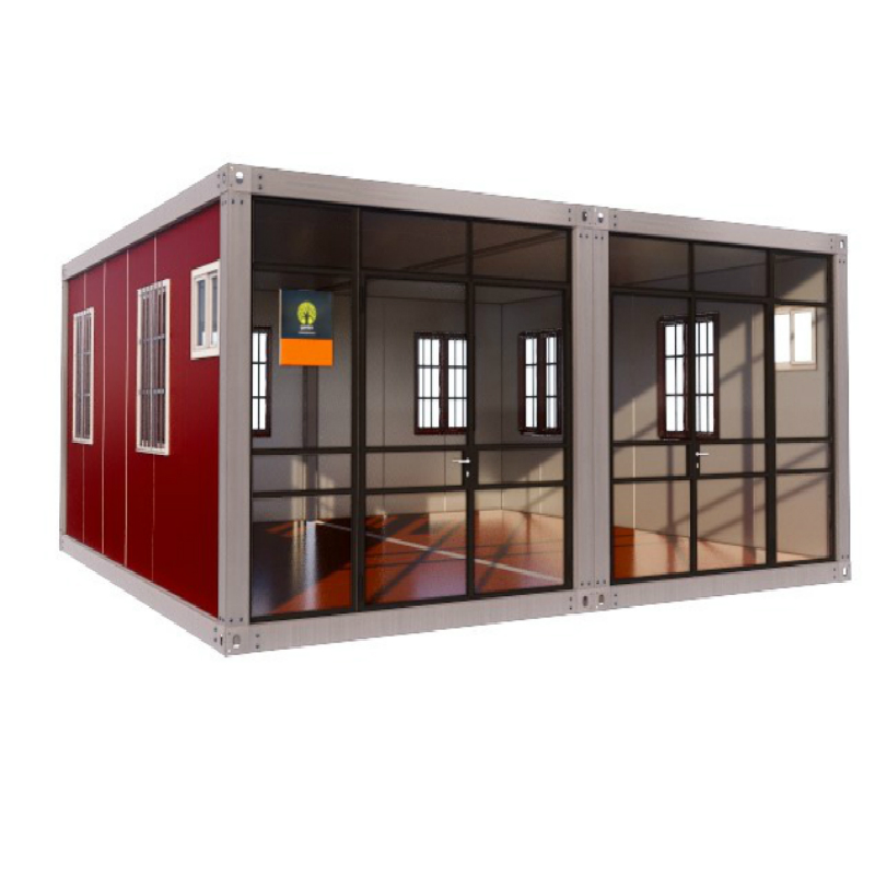 China Luxury Prefab Portable Caravan Wooden Mobile Camp Steel Structure Building Modular Tiny Prefabricated Office Home Shipping Container House