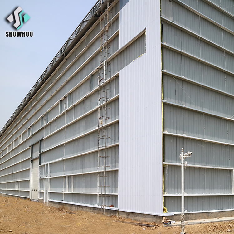 Steel Bar Storage Warehouse Shop Build Light Gauge Steel Structure Prefab Warehouse with Garage