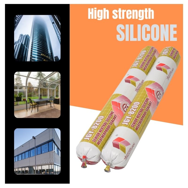 Topsen 8200 Long-Lasting Flexibility and Weather Resistance Non-Sag 600ml Silicone Sealant