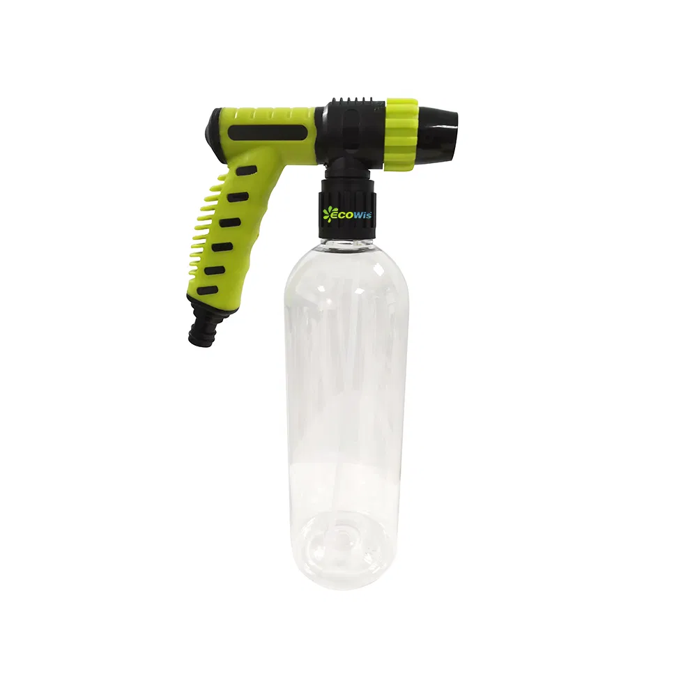 1000ml Plastic Bottle Cap Garden Water Jet Hose End 28/410mm Foam Sprayer