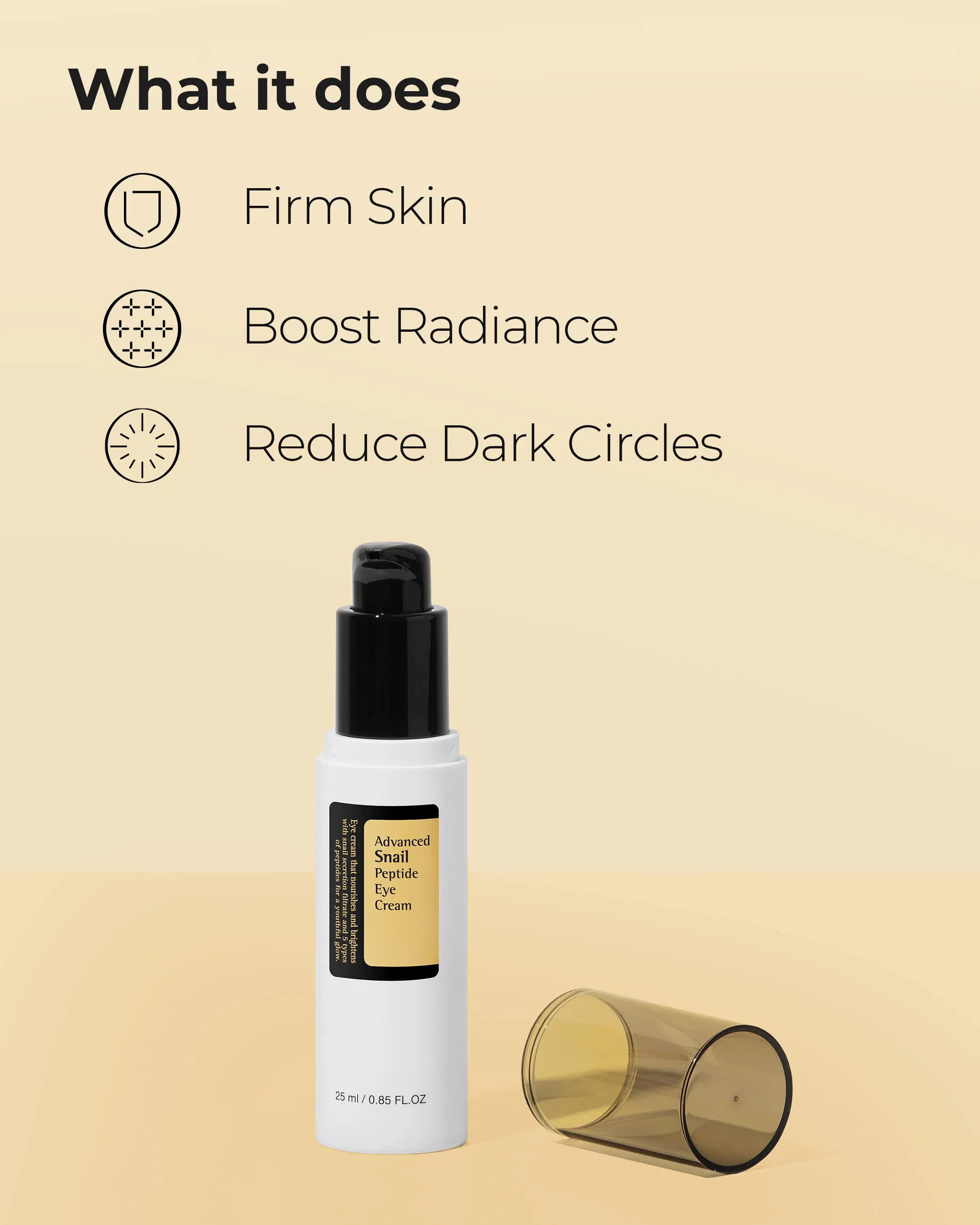 Beauty Cosmetics Skin Care Nourishing Tightening Eye Bags Snail Peptide Eye Cream