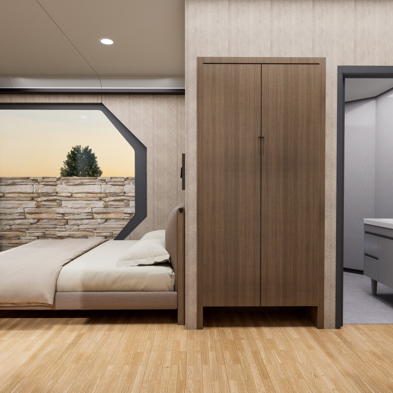 Comfortable Prefab Modular Movable House for Weekend Escapes with Fresh Air Ventilation and Intelligent Systems