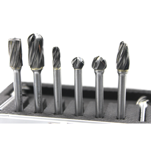 8PCS 6mm 1/4" Shank Die Grinder Bit Aluma Cut Solid Woodworking Premium Tungsten Steel Carbide Rotary Burr Set